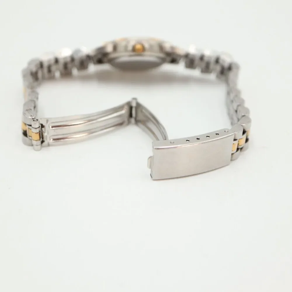 Eddie Bauer Diver Watch Women 25mm Two Tone Steel Bracelet with New Battery